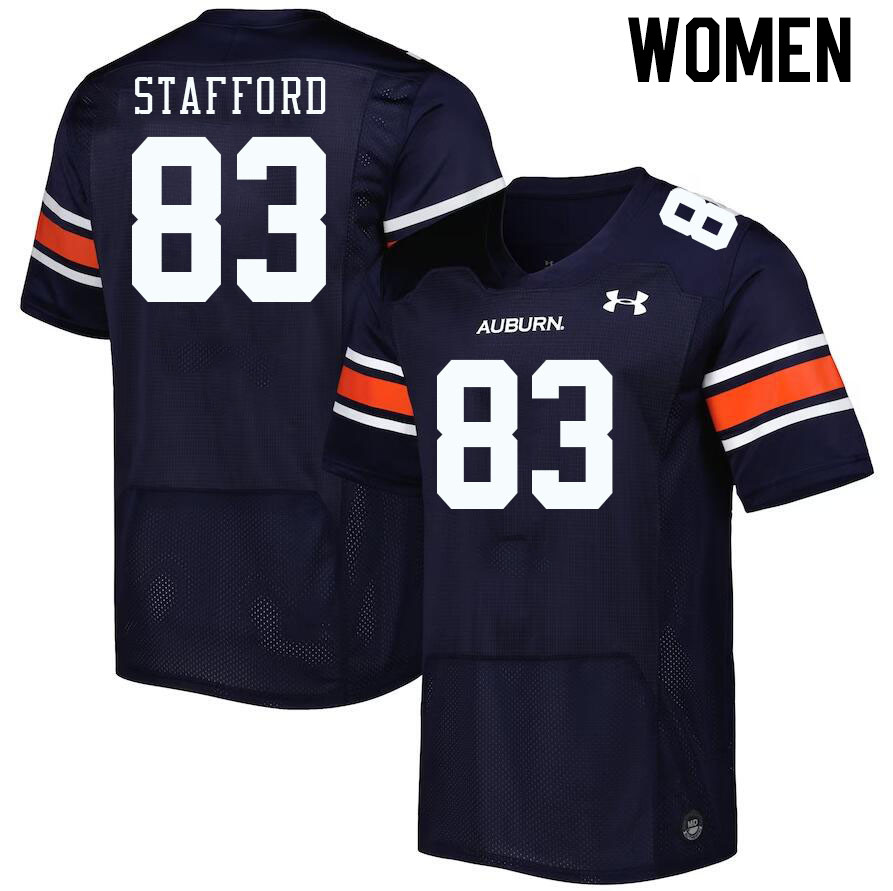Women #83 Colby Stafford Auburn Tigers College Football Jerseys Stitched-Navy - Click Image to Close